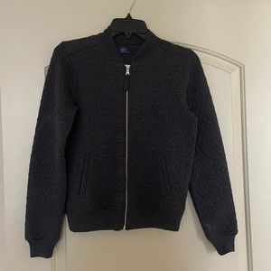 Gap quilted zip front bomber jacket
